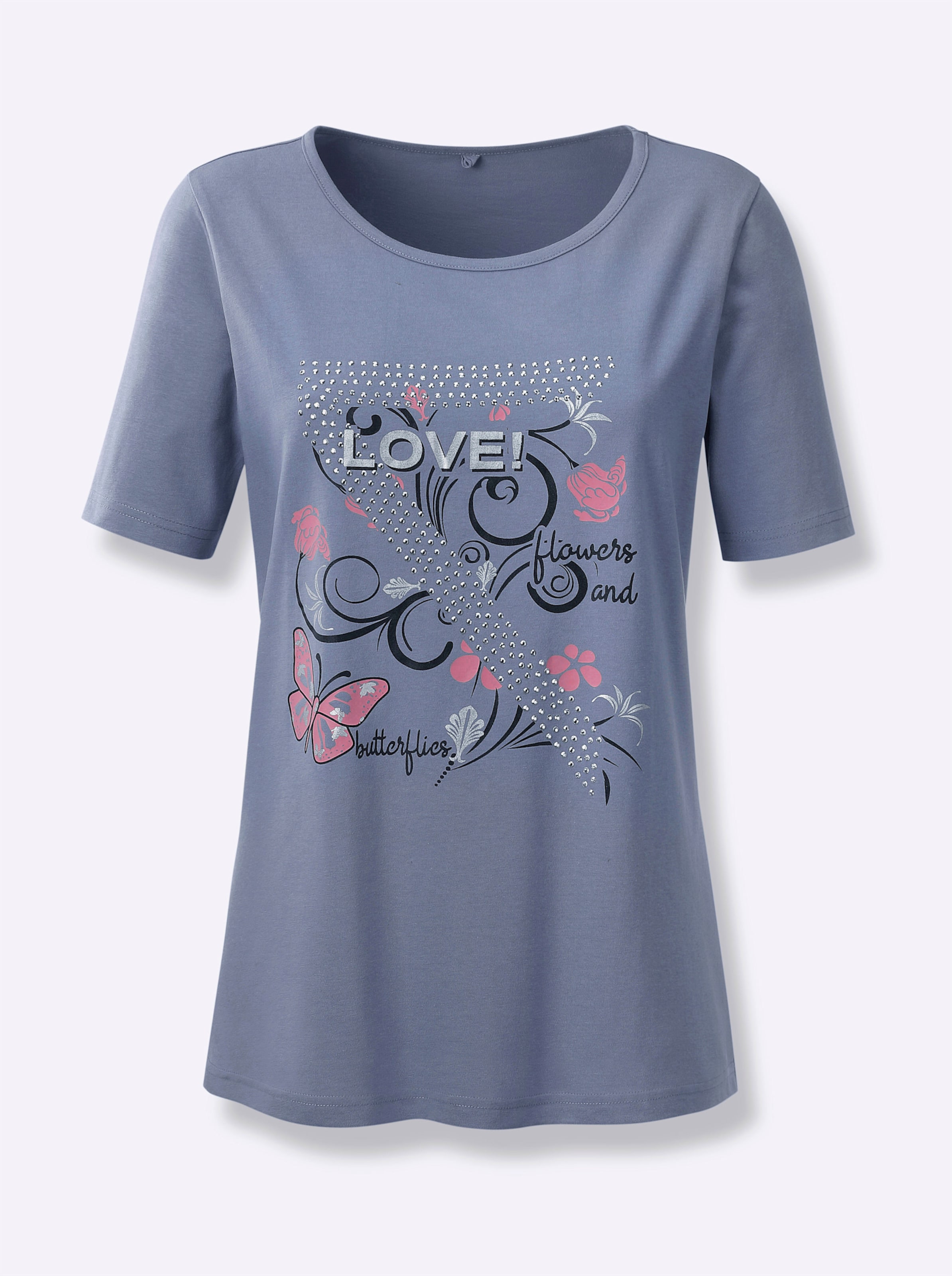 T-Shirt in taubenblau