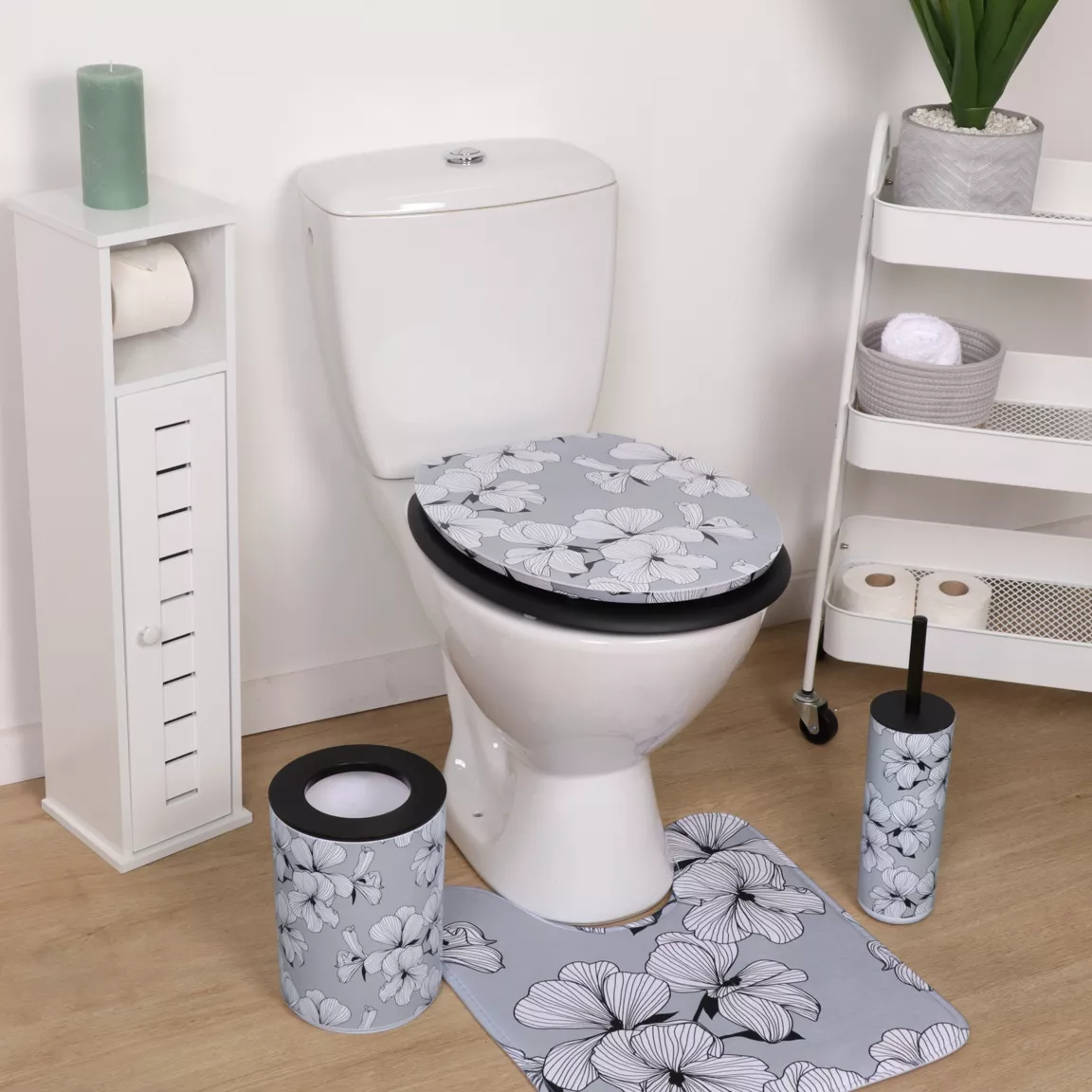 Abattant WC 18 pouces MDF Ecrin Gris