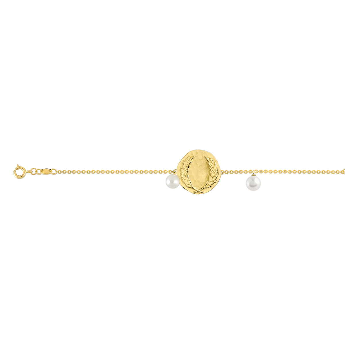 Bracelet doré perles de culture imitation