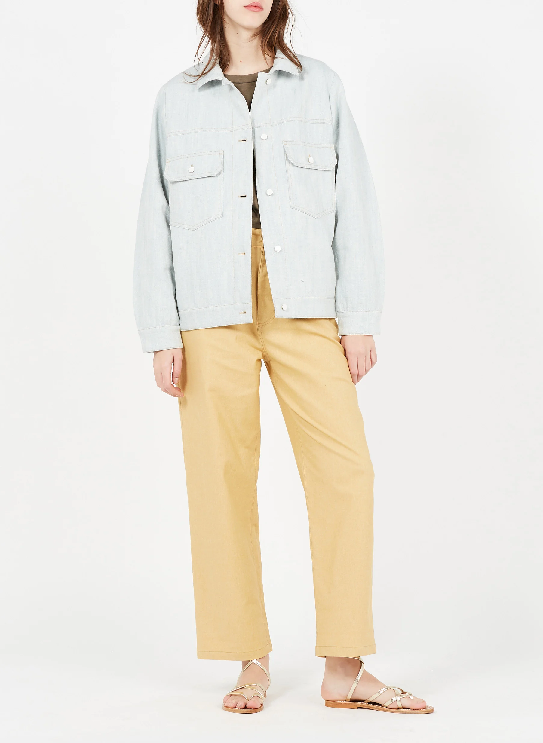 GIGLIO - Veste en jean col classique| Bleu