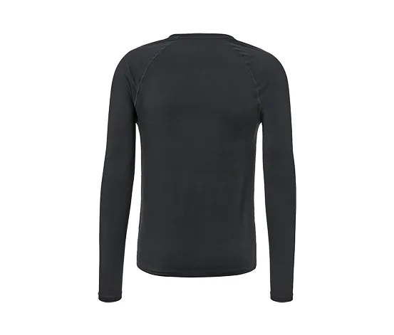 Langarm-Funktionsshirt, schwarz