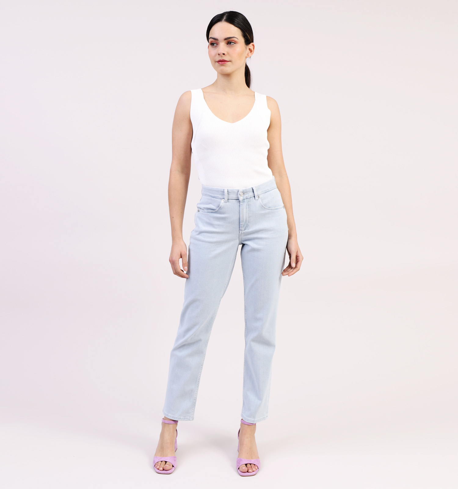 Straight leg jeans blauw
