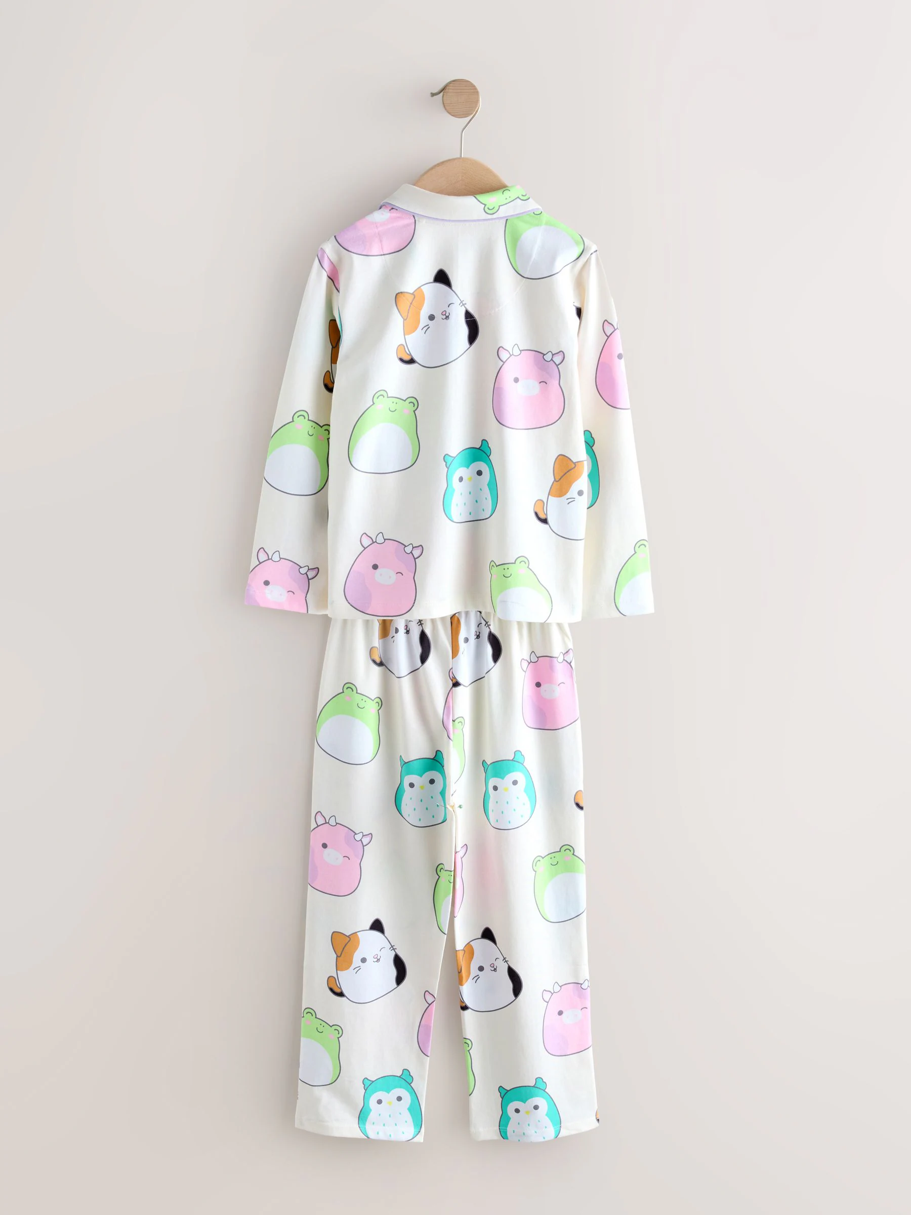 Ecru - Squishmallow-pyjama met knoopsluiting (5-14jr)