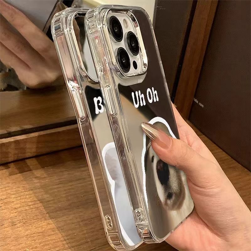 Vachie - Animal Mirrored Phone Case - iPhone 15 Pro Max / 15 Pro / 15 Plus / 15 / 14 Pro Max / 14 Pro / 14 Plus / 14 / 13 Pro Max / 13 Pro / 13 / 13 mini / 12 Pro Max / 12 Pro / 12 / 12 mini / 11 Pro Max / 11 Pro / 11