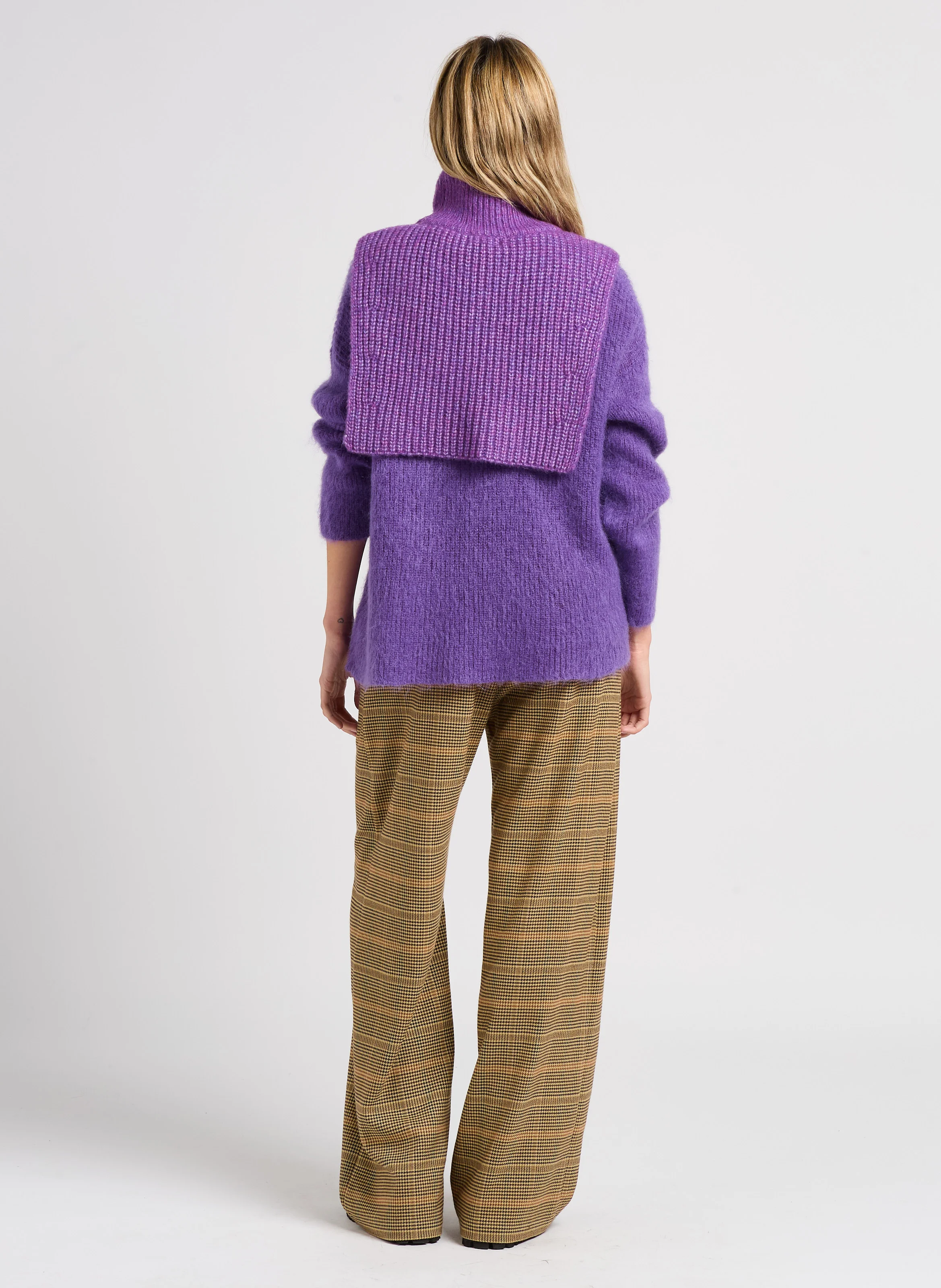 JOHN - Pantalon large imprimé | Marron