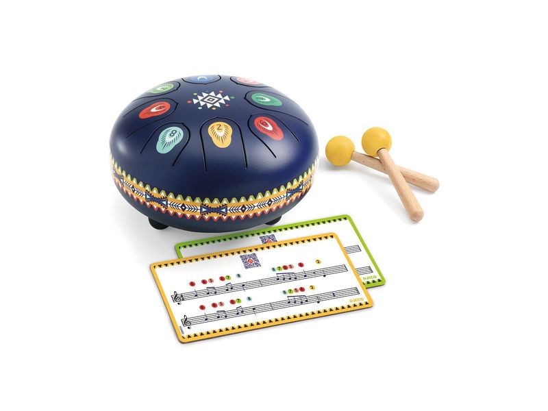 DJECO Musikinstrument Zungentrommel Schlaginstrument für Kinder