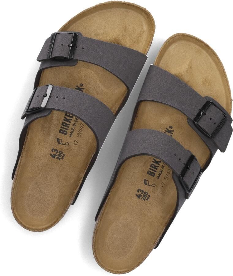 BIRKENSTOCK Slippers Heren Arizona Heren Maat: 42 Materiaal: Leatherlook Kleur: Grijs