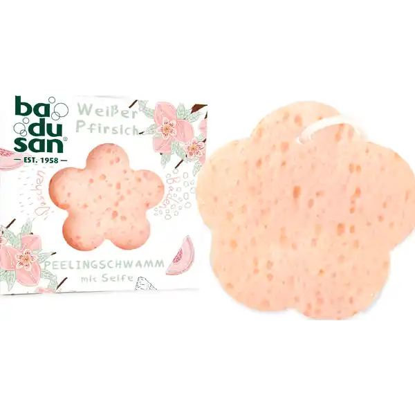 Peelingschwamm Weißer Pfirsich