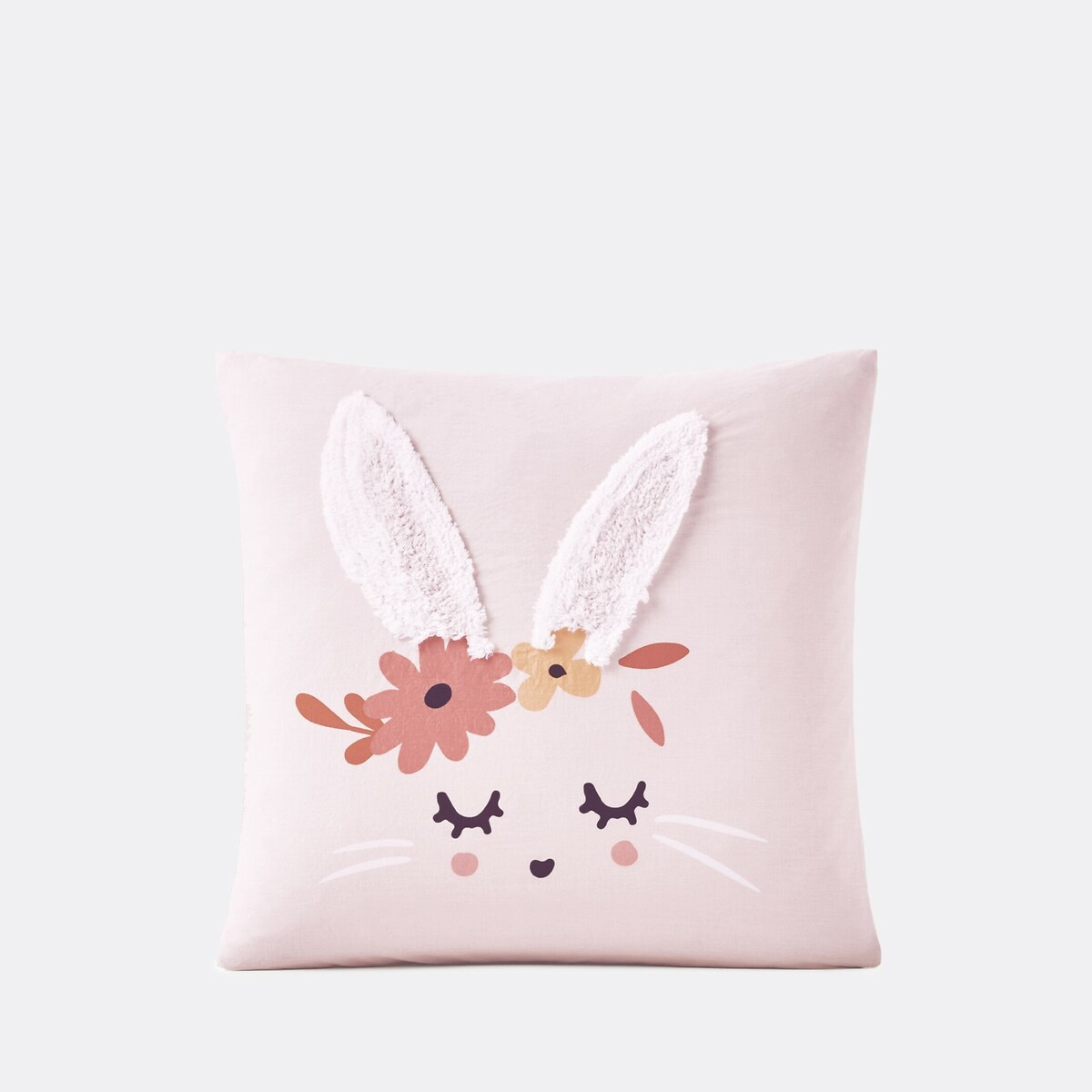 LA REDOUTE INTERIEURS<br>Fronha de almofada em algodão orgânico, Lapin fleuri
