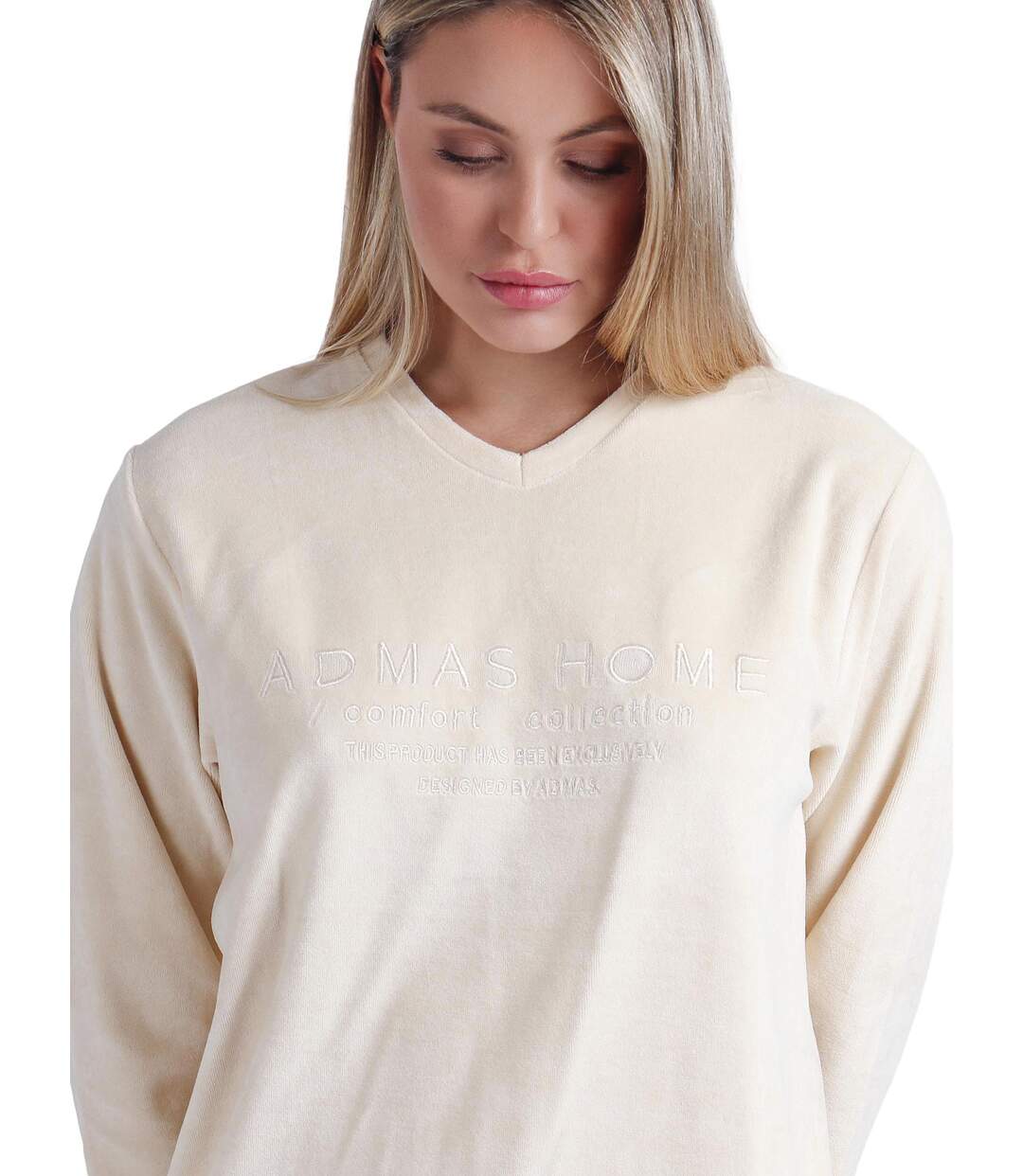 Pyjama tenue d'intérieur pantalon top manches longues Comfort Home Admas