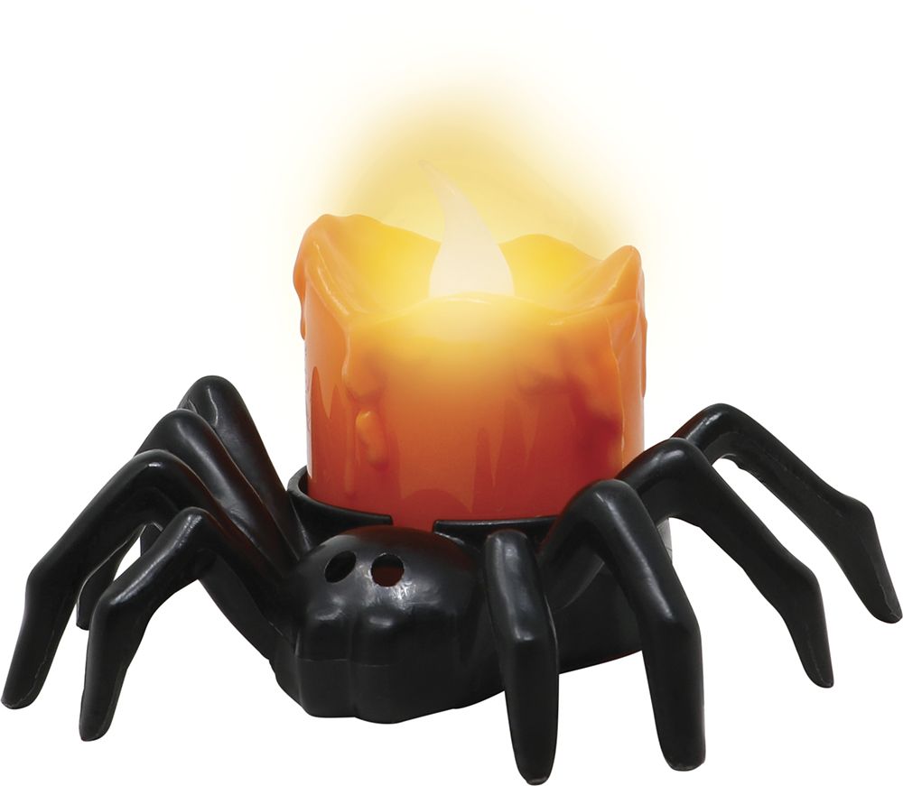 Halloween Tafeldecoratie Spin Met Kaars 6cm