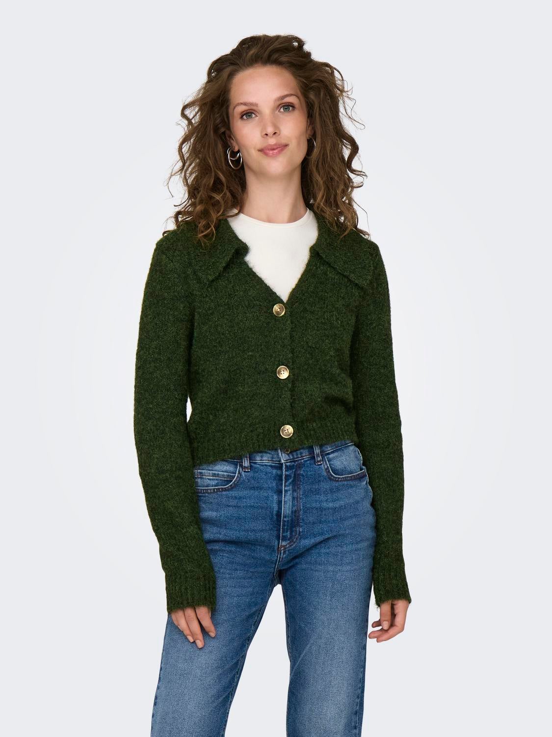 JDYZOEY Strickjacke Winter Moss