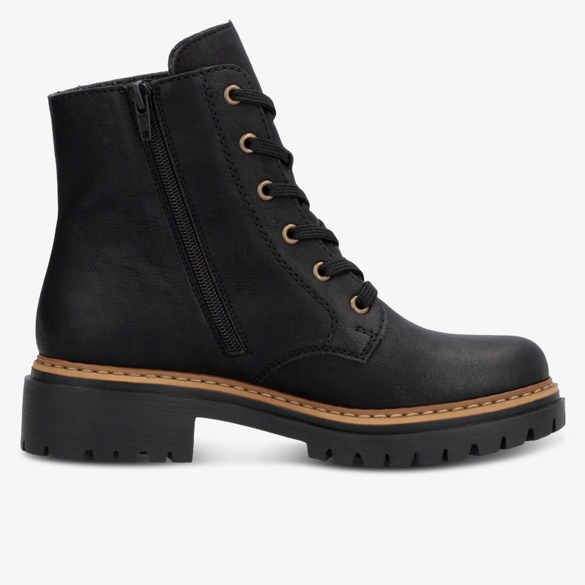 rieker Damen Schnürstiefeletten schwarz