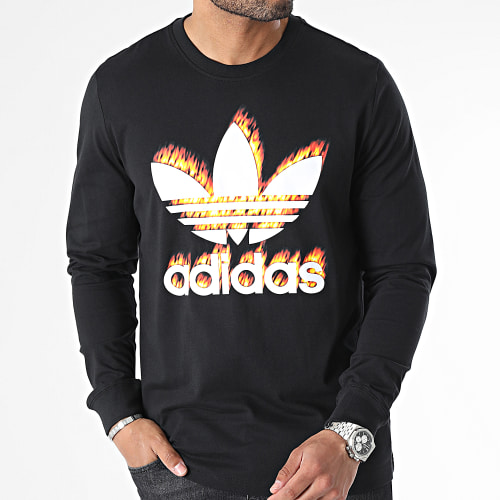 Tee Shirt Manches Longues Fire IL5196 Noir