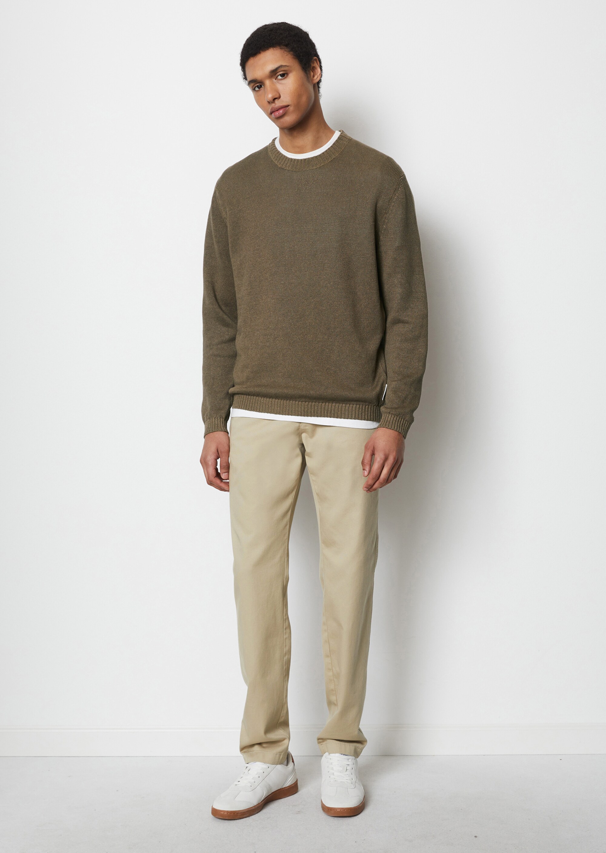 Pullover regular aus Baumwolle und Leinen