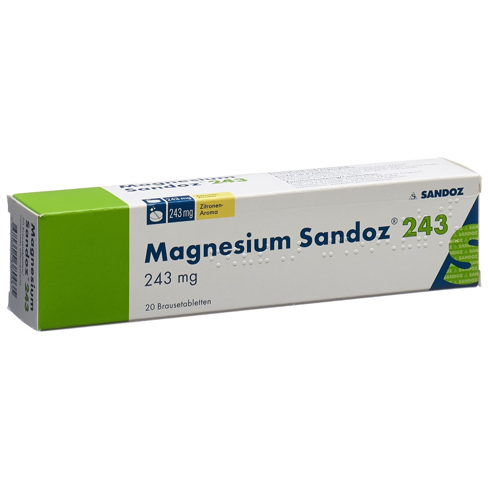 MAGNESIUM Sandoz 243 mg<br>20 Stück, Dose, Brausetablette