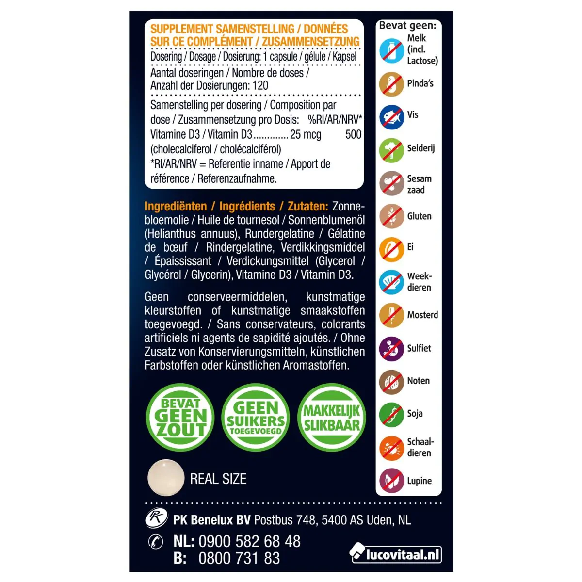 Vitamine D3 25 mcg