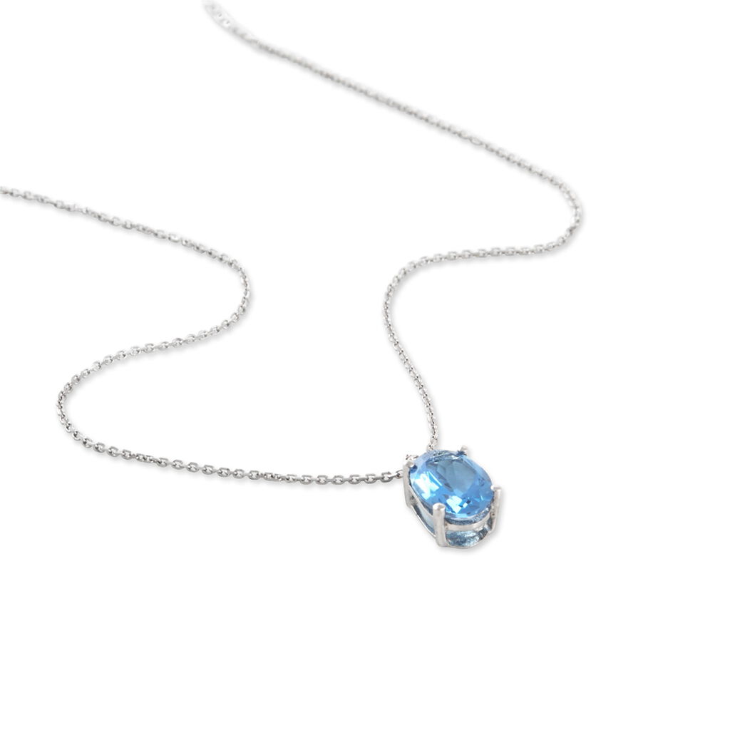 Collier Britney Or Blanc Topaze Et Oxyde De Zirconium