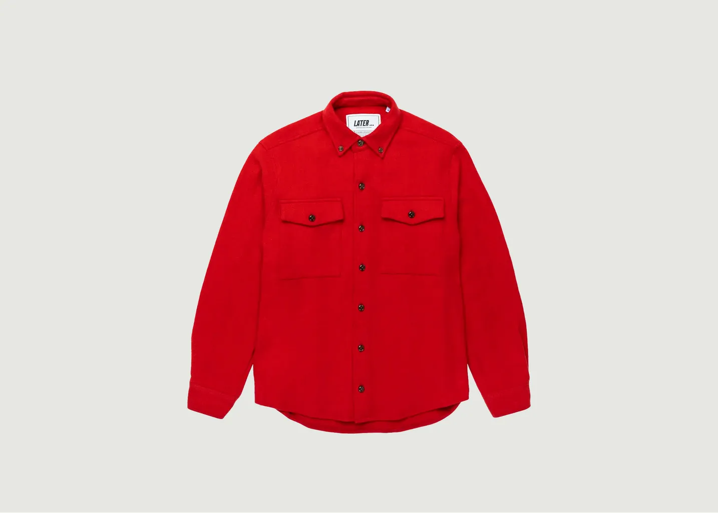 Surchemise Casual En Laine Later