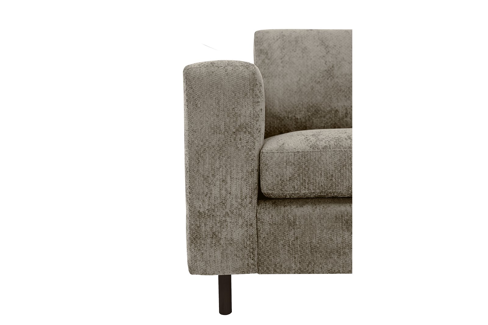 Viken hjørnesofa 2-seter med åpen ende høyre. Tekstil Movie 13/1 Light Khaki. Arm A, Ben 1 og skumkomfort