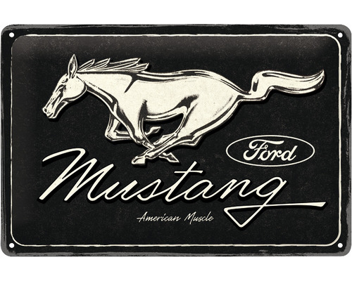 Blikken bord Ford Mustang Paard 30x20 cm