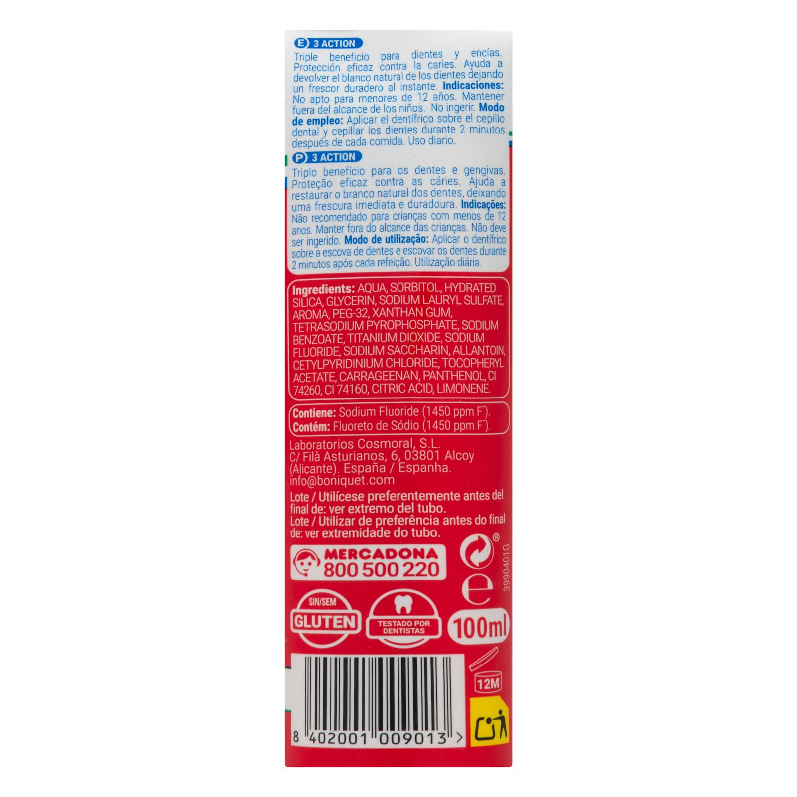 Dentifrice Deliplus 3 actions