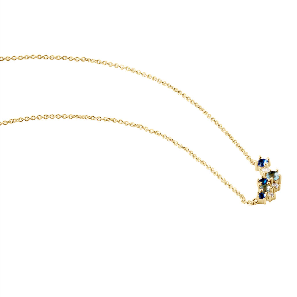 Collier More Plaqué Or Pierre Artificielle
