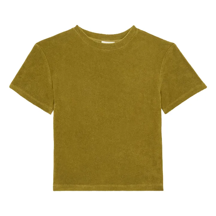 SMALLABLE BASICS T shirt Garçon Manches Courtes éponge | Vert kaki