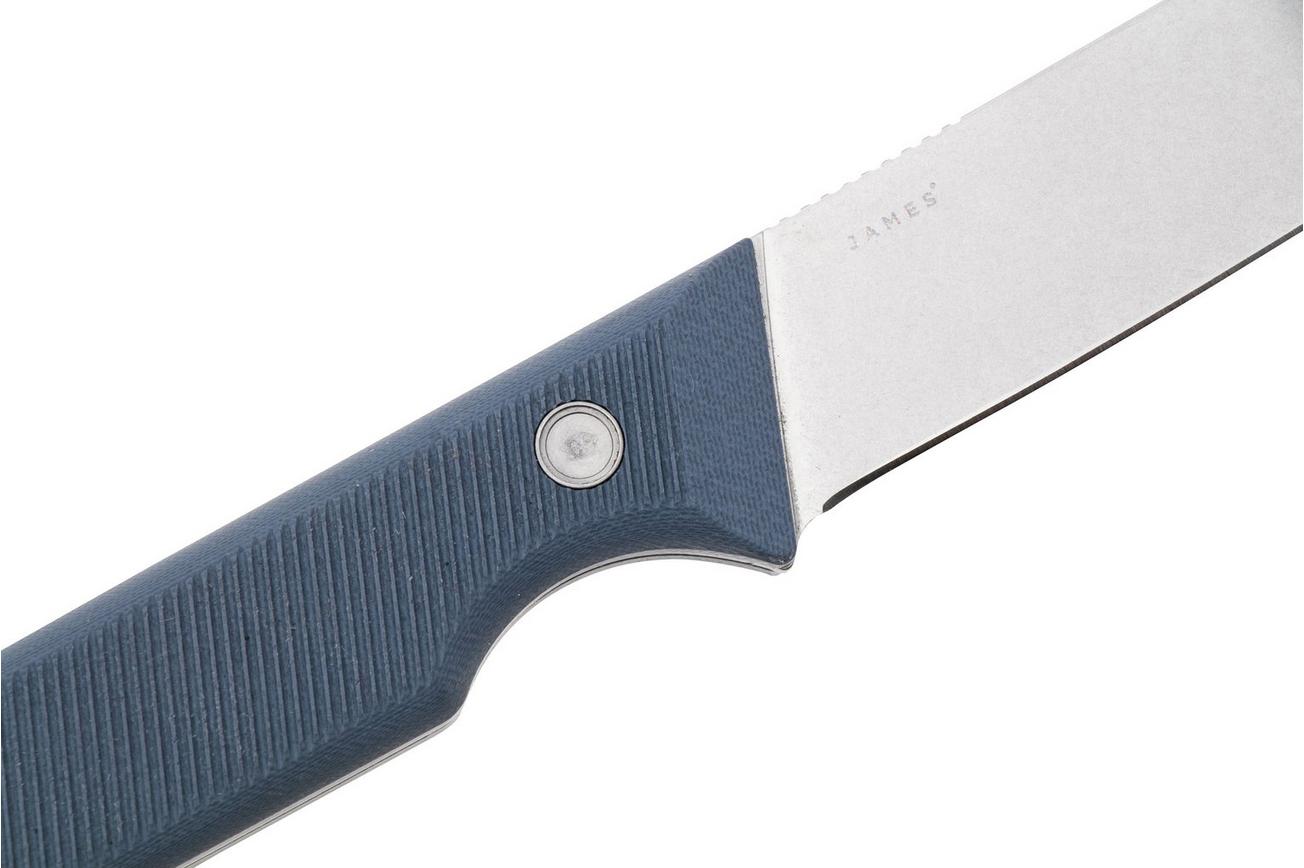 The James Brand The Humboldt KN130254-00 Böhler N690 Stonewash, Tidal Blue G10, fileermes, Conner Coffin design