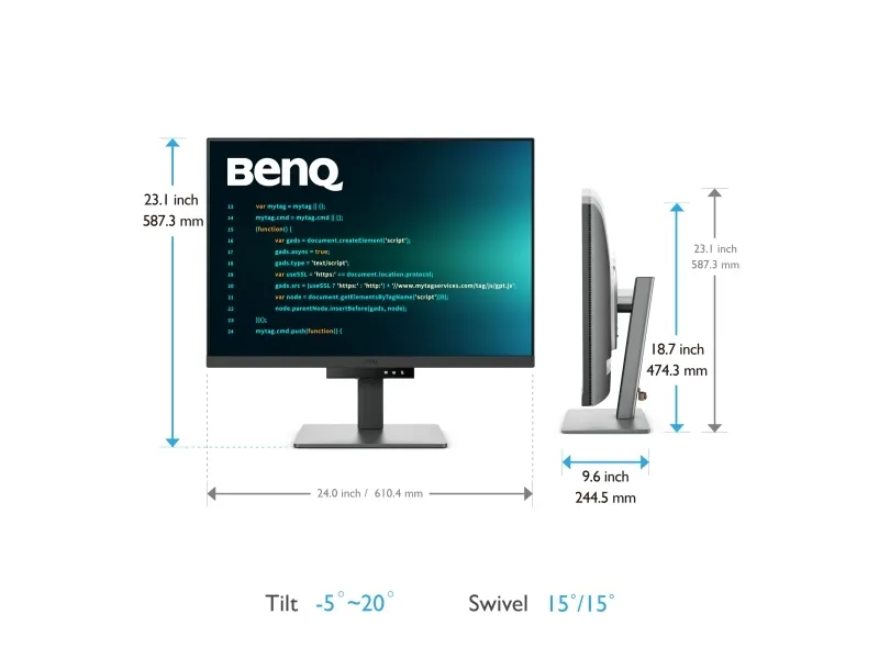 BenQ RD280U - LED-skærm - 3840 x 2160 4K @ 60 Hz - IPS - 5 ms