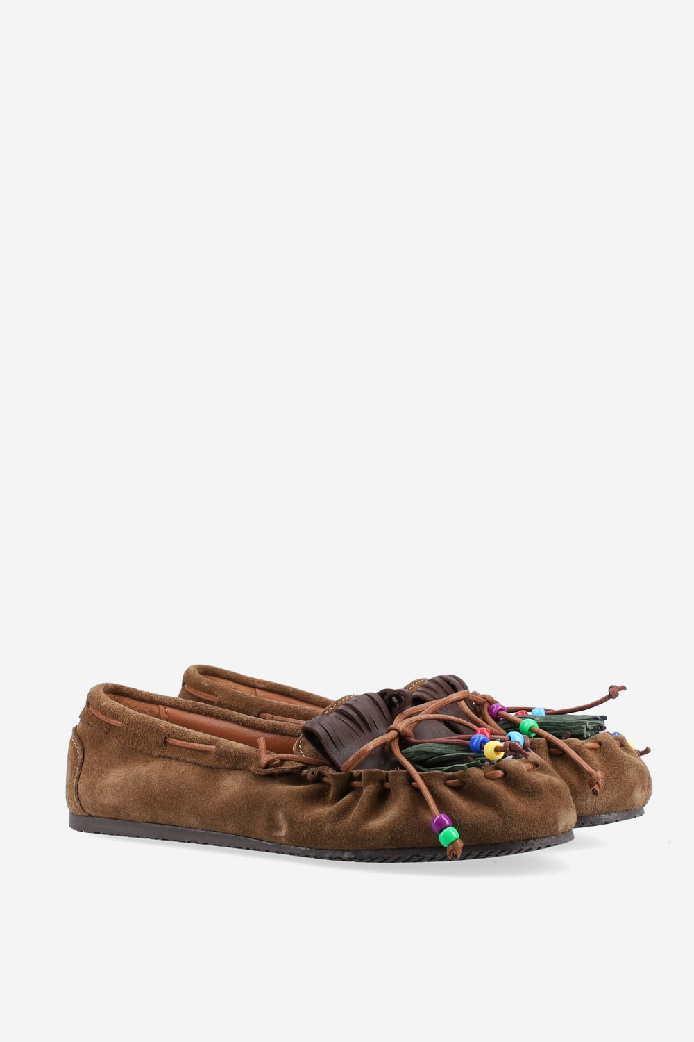 Fringes suede ballerinas