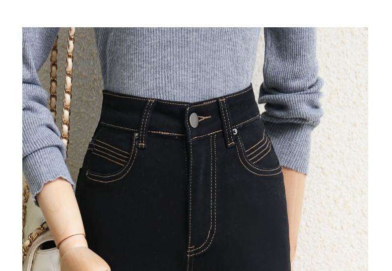 Rusutsu - Hoge taille effen flared jeans