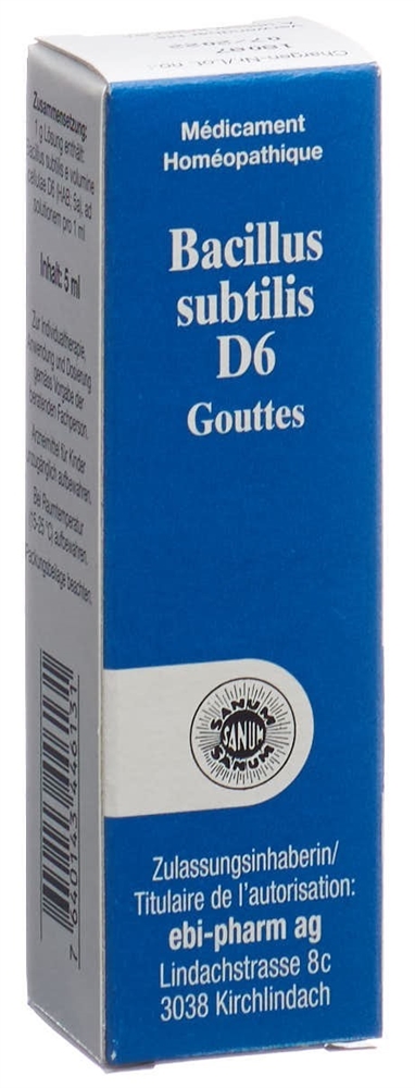 SANUM Bacillus subtilis 6 D<br>5 ml, Flasche, Tropfen zum Einnehmen, Flüssigkeit