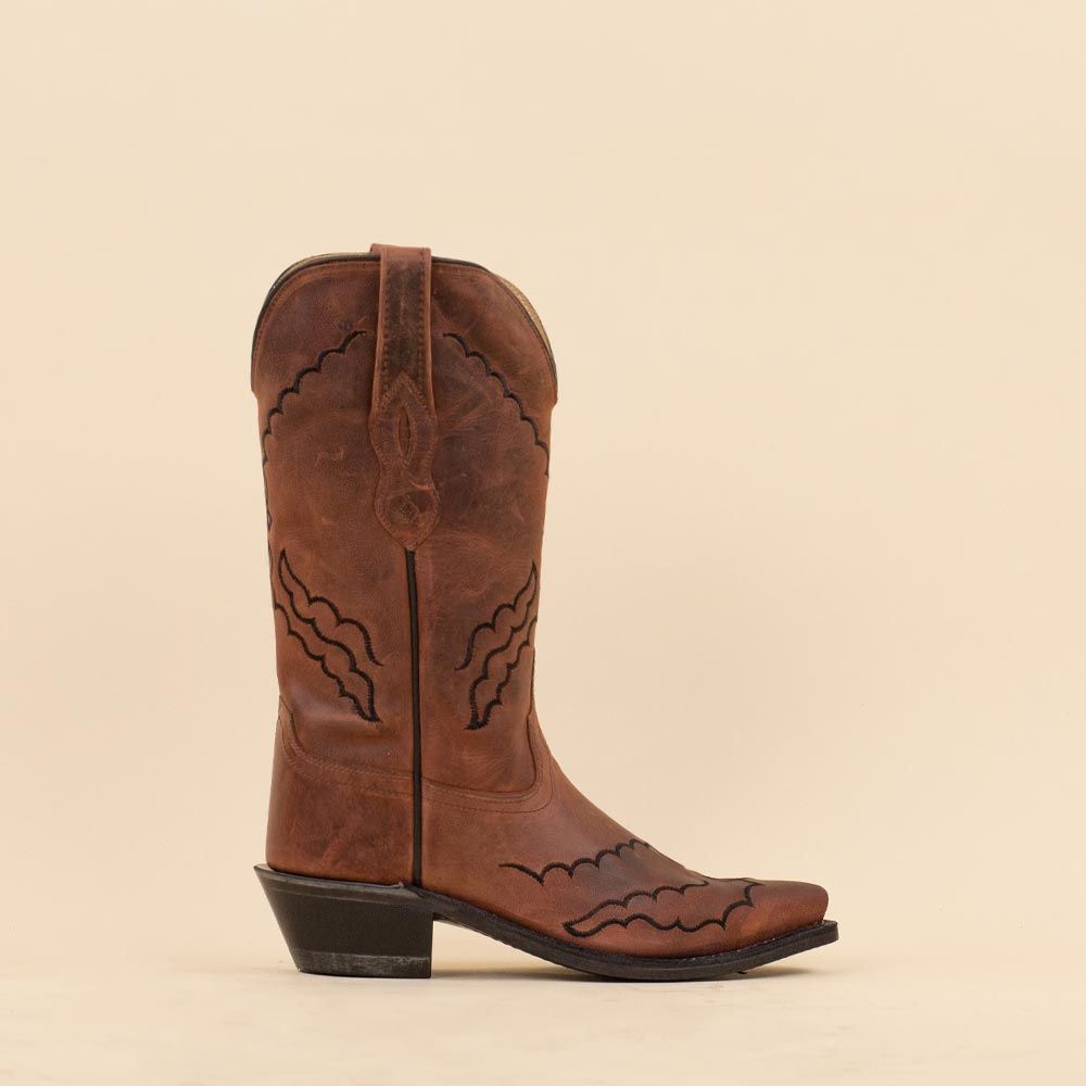 Old West LF1605E cowboylaarzen Cognac