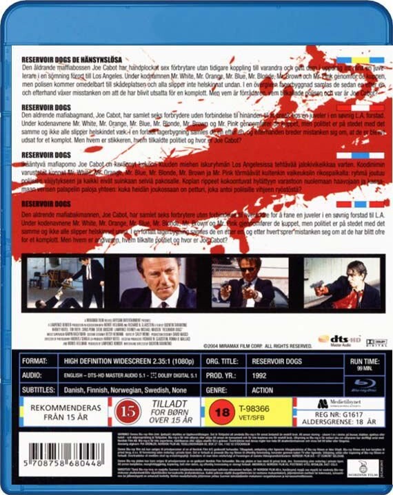 Reservoir Dogs / Håndlangerne - Blu-Ray