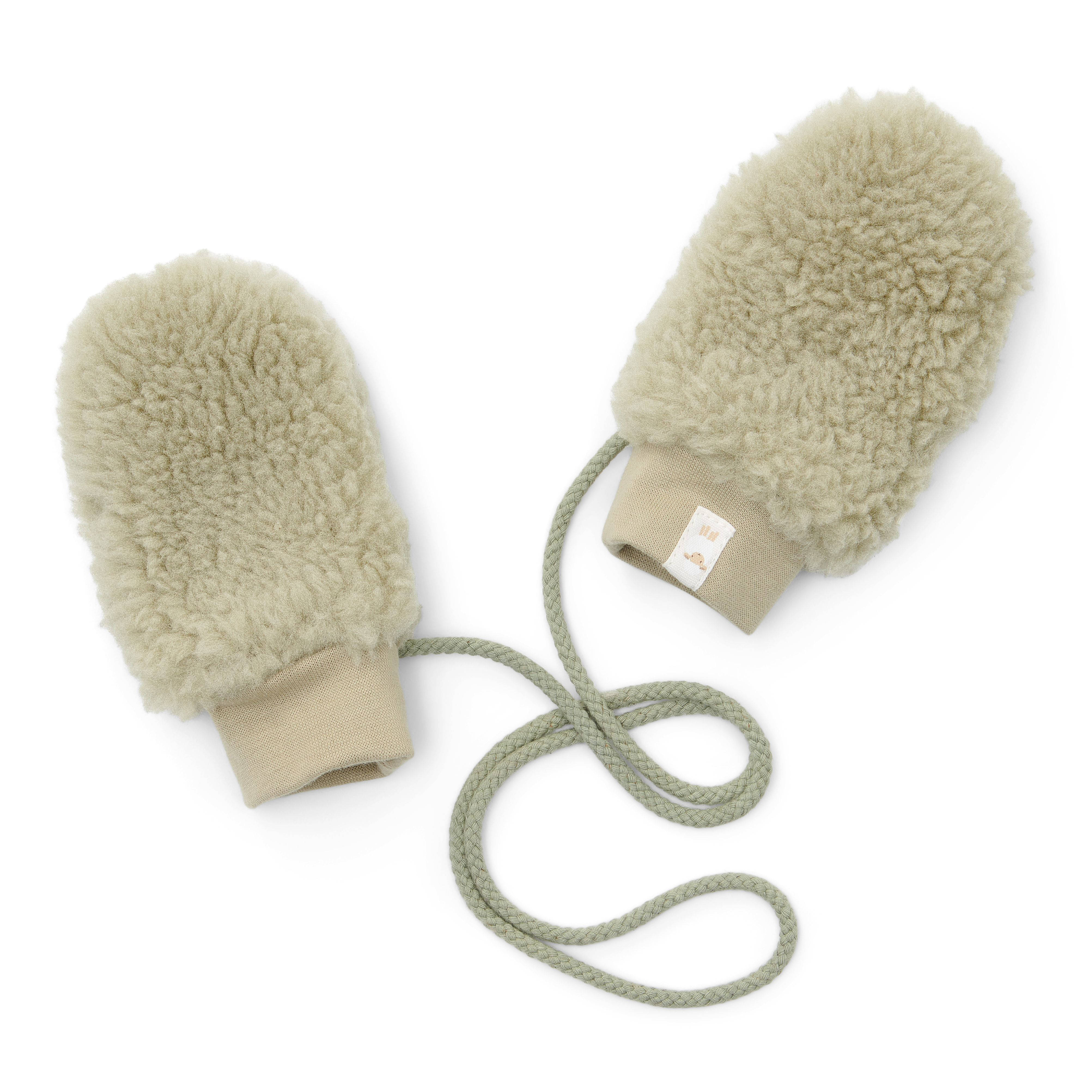 Little Dutch teddy wanten Soft Green
