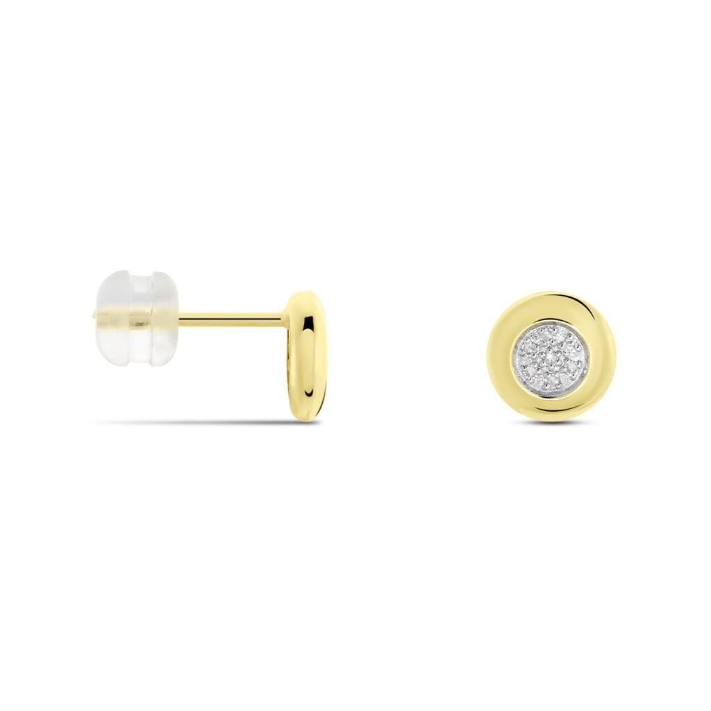 Boucles D'oreilles Puces Or Jaune Laurissa Diamants
