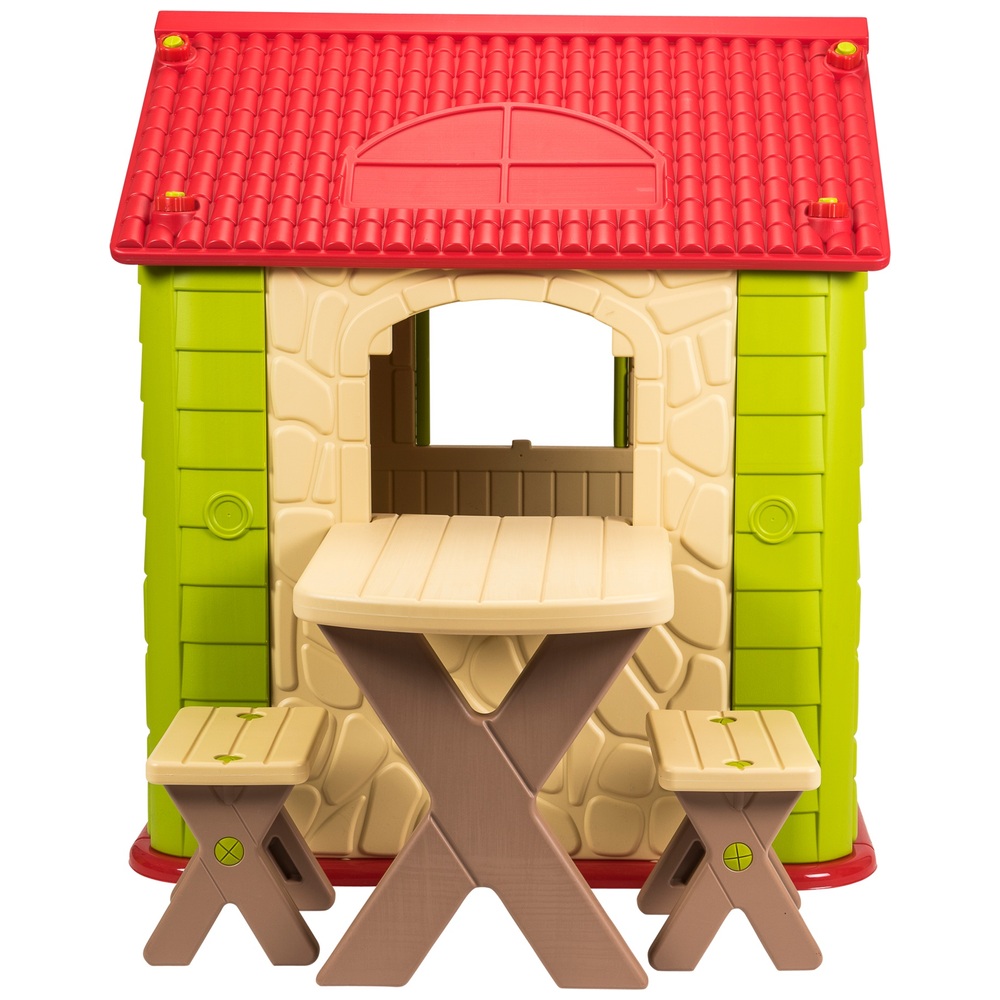 Deluxe-Spielhaus mit Tisch und Stühlen
