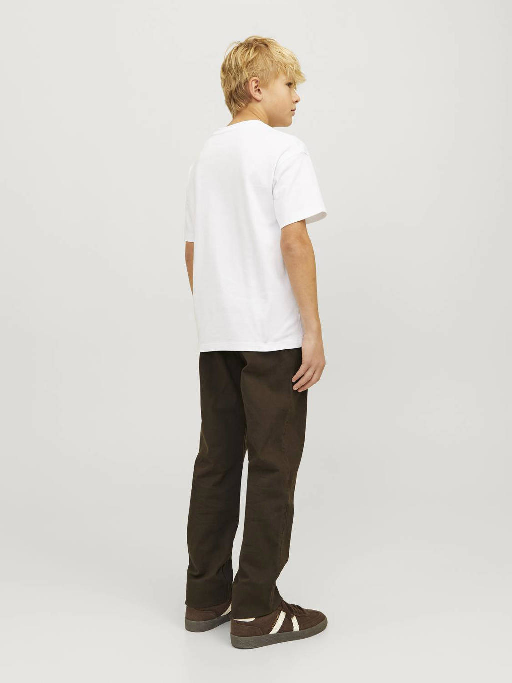 JACK & JONES regular fit broek JPSTMARCO JJDAVE donkerbruin