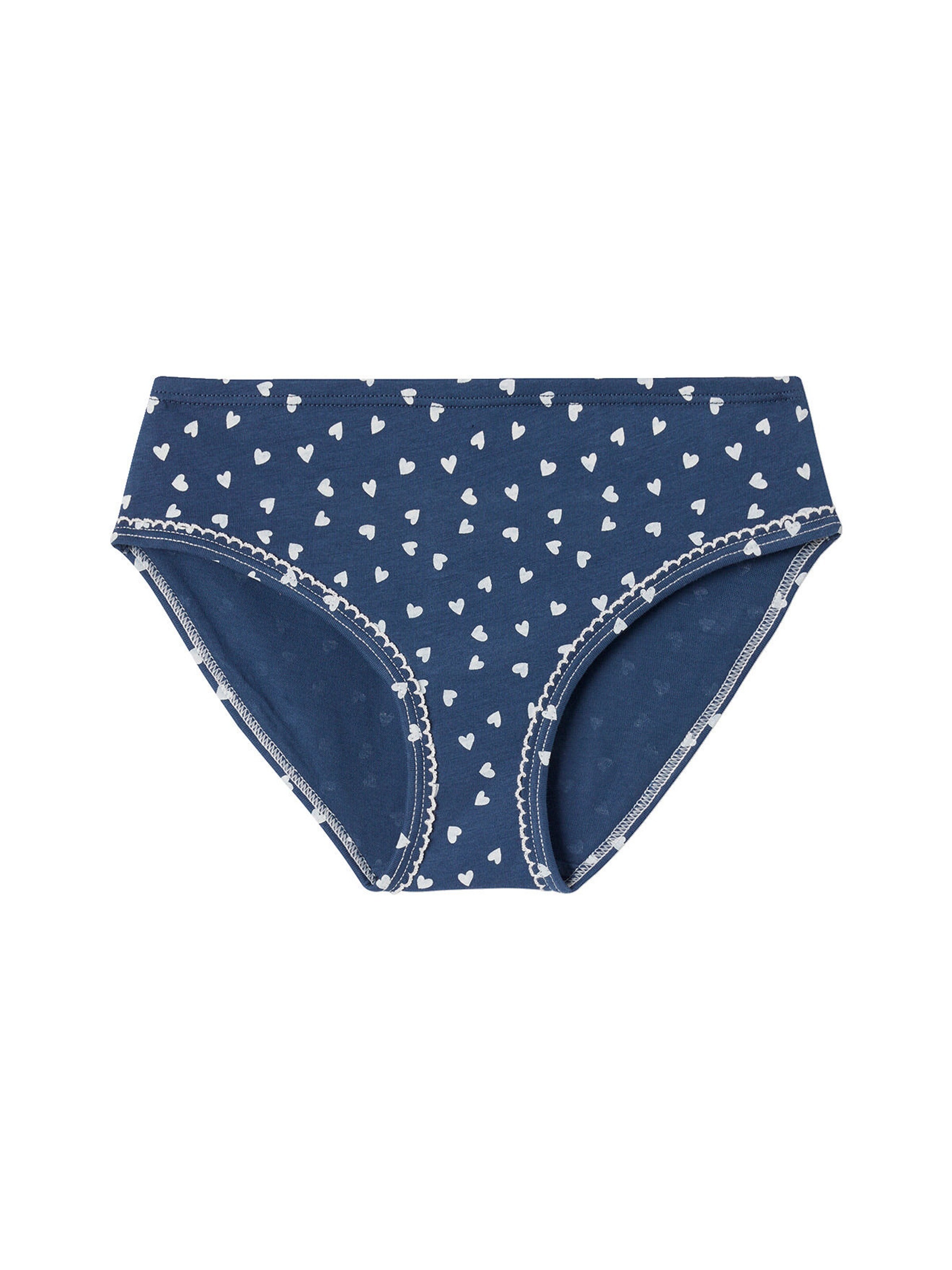 Vertbaudet 7er-Pack Mädchen Slips mit Herzen marine