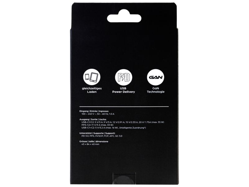 onit USB-Wandladegerät Dual 2C 35 W GaN Weiss Ladeadapter mit zwei USB-C-Ports