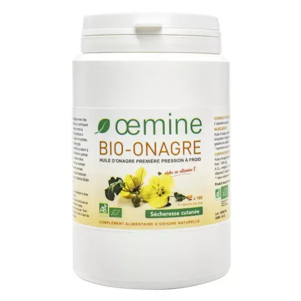 Oemine Óleo de Prímula Orgânico 180 cápsulas