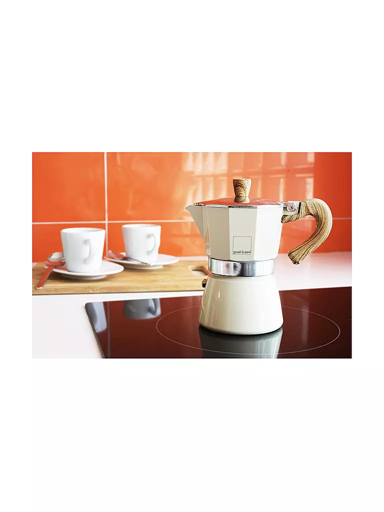GNALI & ZANI Espressokocher Venezia 6 Tassen Creme creme