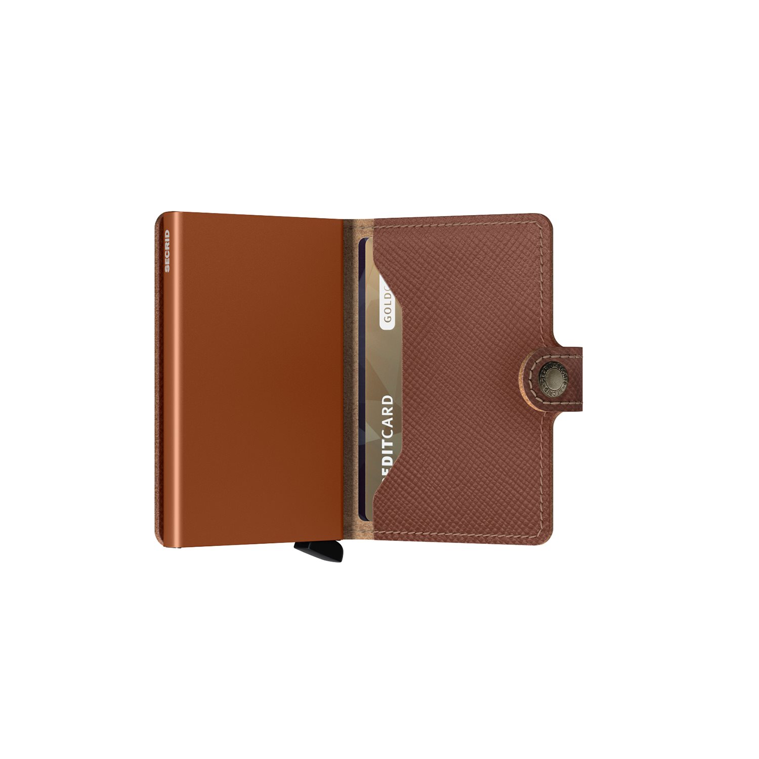 Secrid Miniwallet Portemonnee Saffiano caramel