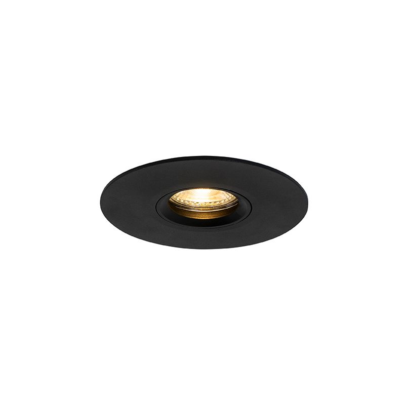 Set van 6 Moderne inbouwspot zwart 12 cm - Buco