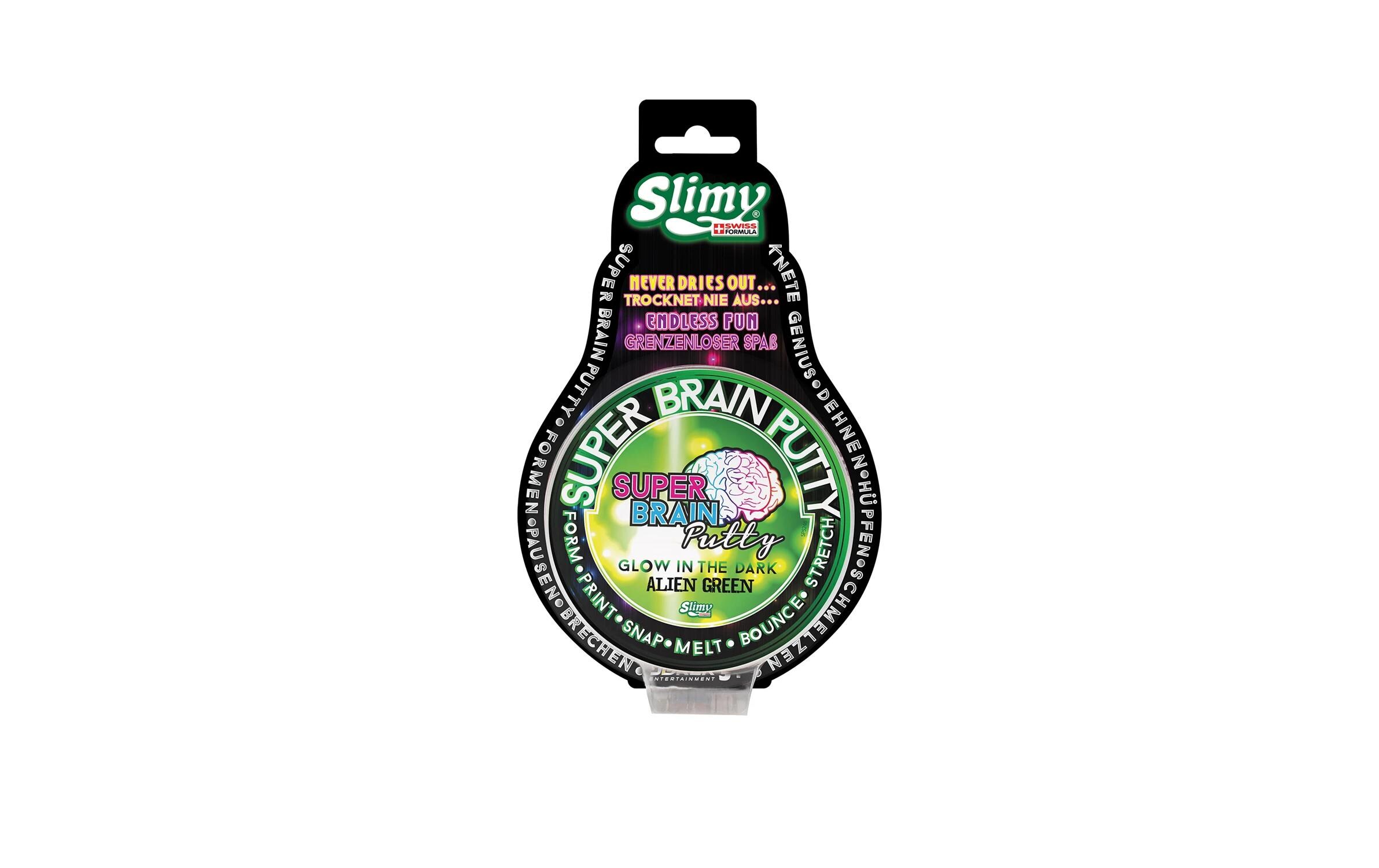 Knetmasse Slimy Super Brain Putty Glow, assortiert, 75 gWiederverwendbare Knetmasse