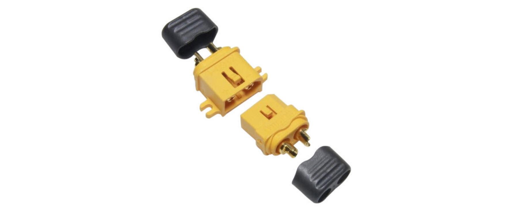 Stecker XT60, montierbar, 1 Paar1 Paar XT60 Stecker, mit Kabelschutz