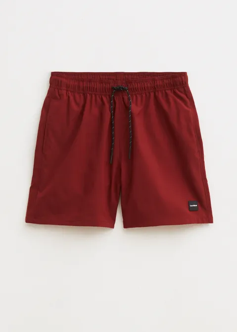 Zwembroek met logo rood (BRIQUE)