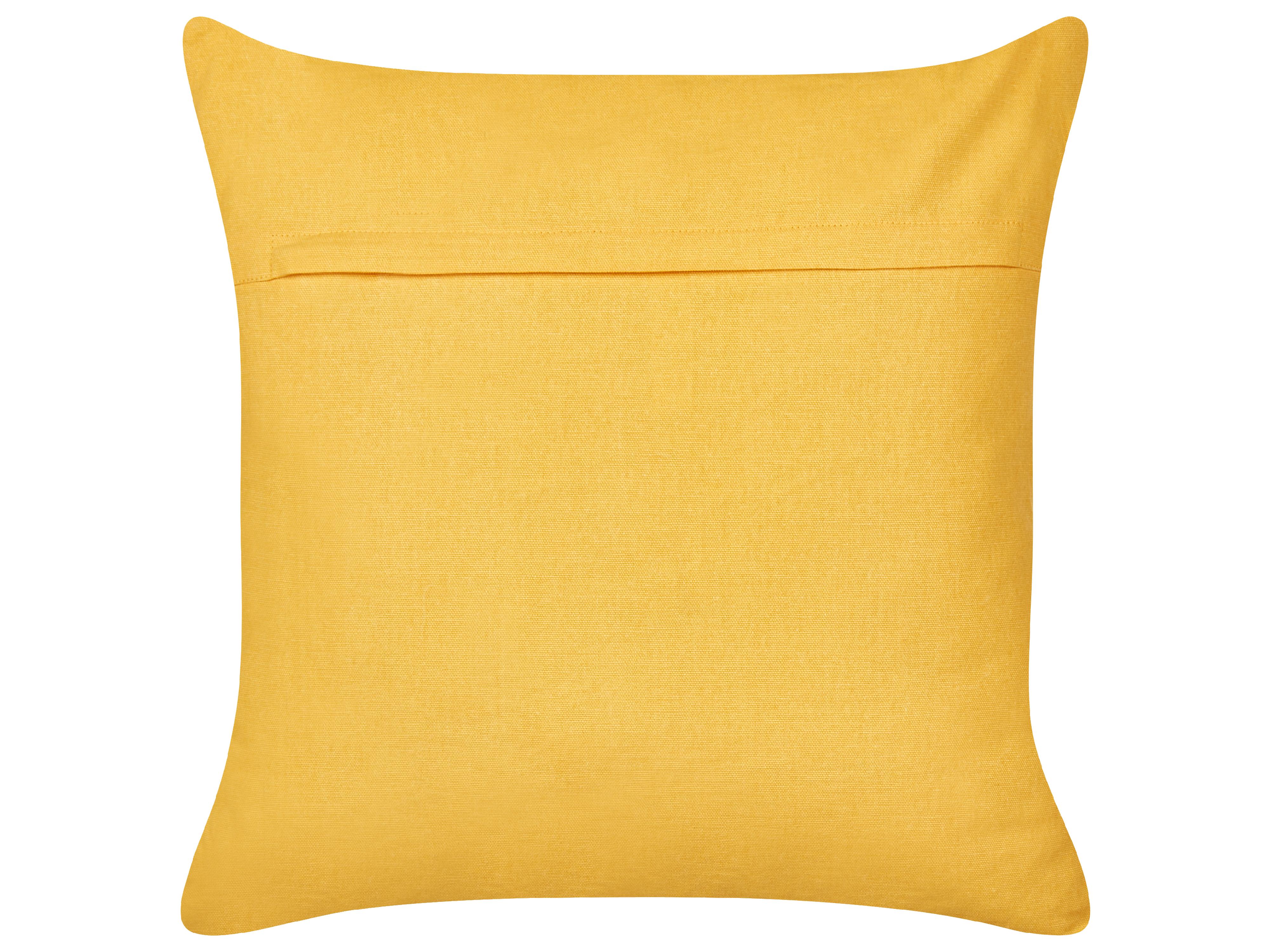 Set van 2 sierkussens LEEA Katoen 45 x 45 cm Geel