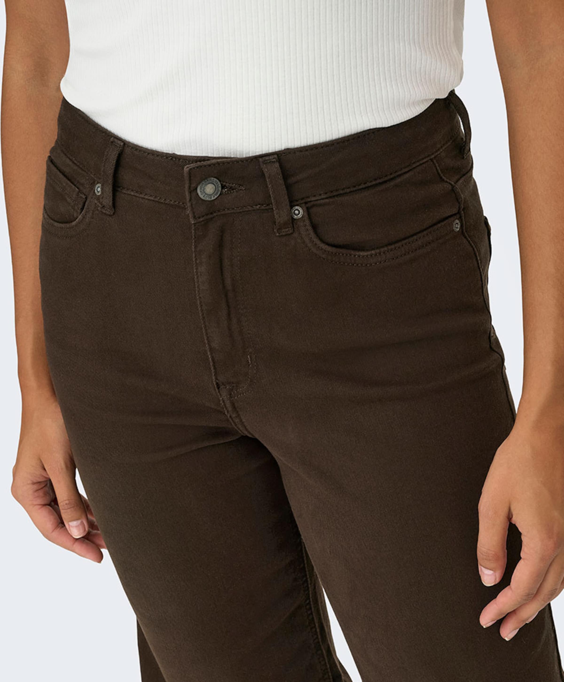Only ONLMADISON BLUSH HW WIDE COLOR dames jeans bruin
